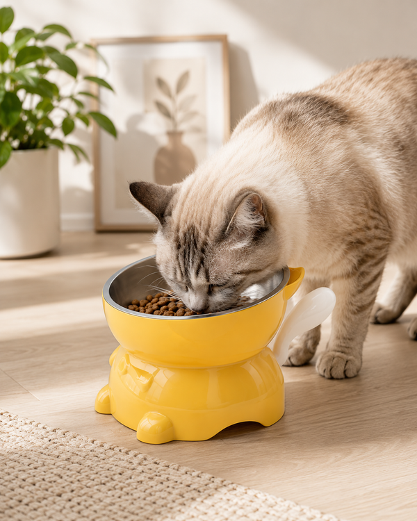 PETORO™ Raised Cat Food & Water Bowl